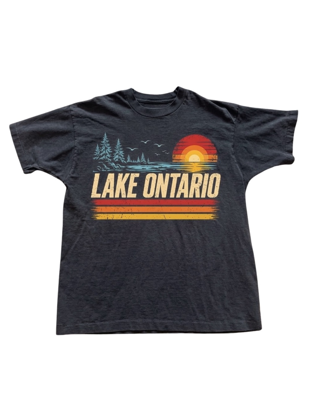 Gildan Lake Ontario Graphic Tee - Black